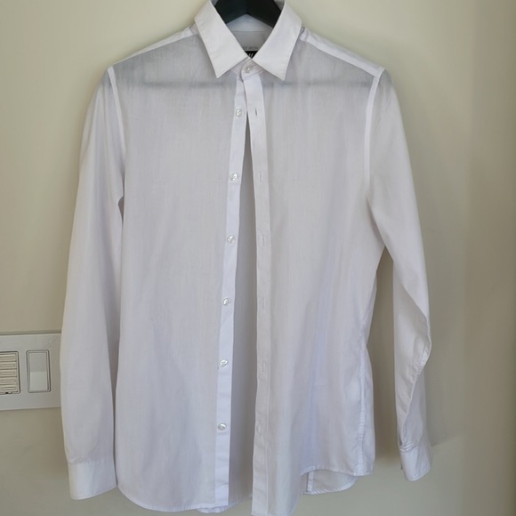 H&M Slim Fit Easy Iron White Button Down Shirt - Picture 2 of 5